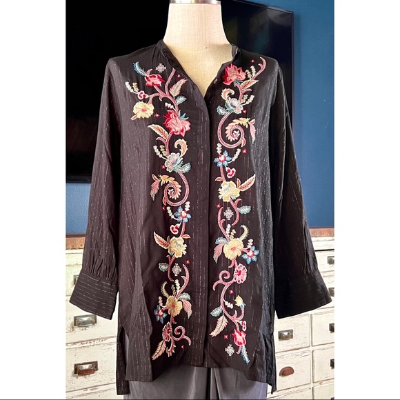 Johnny Was Esme Embroidered Shirt XS - Picture 1 of 16